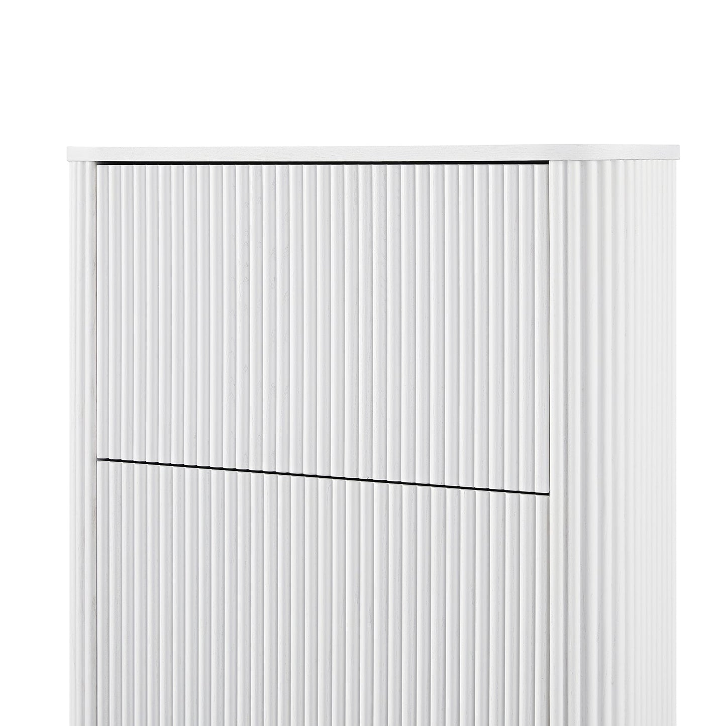 Maru 3-Door Shoe Storage Cabinet, Washed White