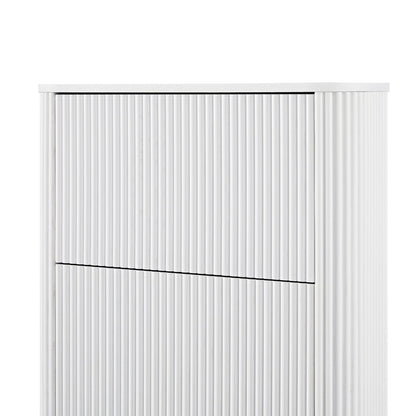 Maru 3-Door Shoe Storage Cabinet, Washed White