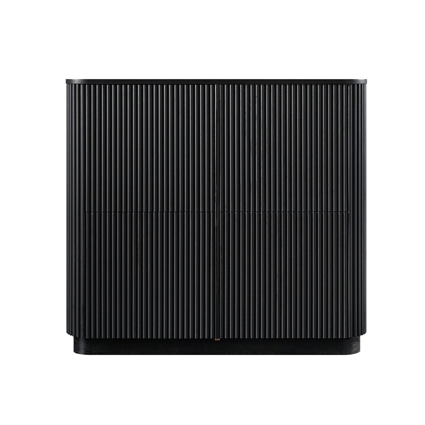 Maru 4-Door Shoe Storage Cabinet, Black