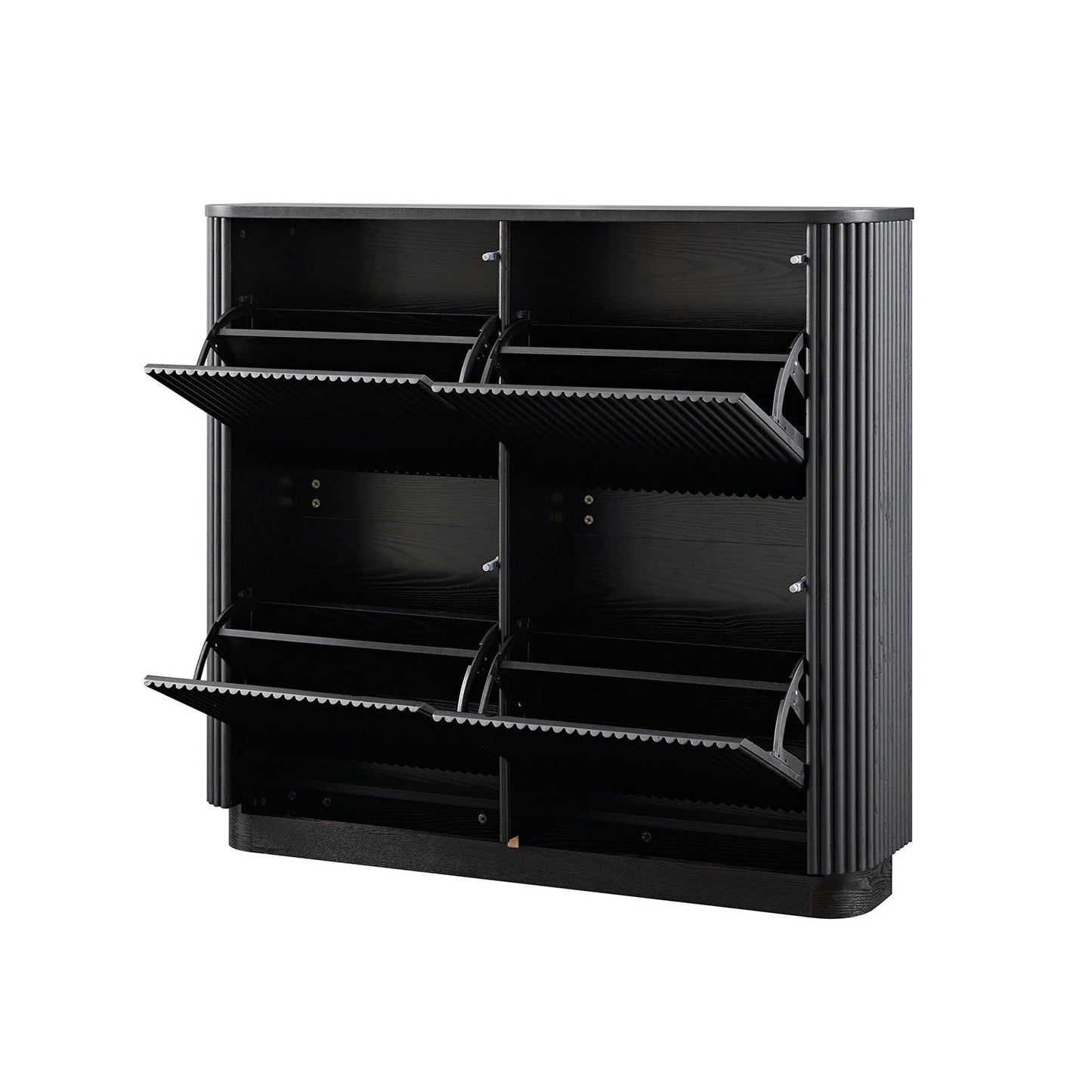 Maru 4-Door Shoe Storage Cabinet, Black