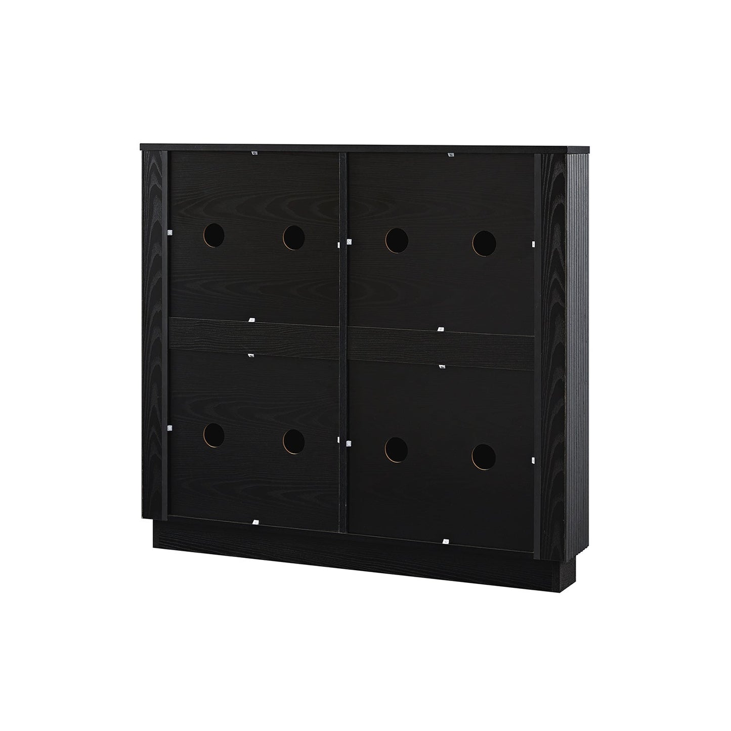 Maru 4-Door Shoe Storage Cabinet, Black