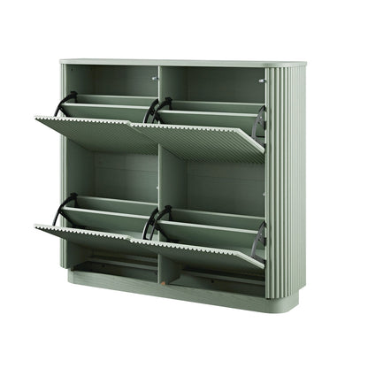 Maru 4-Door Shoe Storage Cabinet, Sage Green