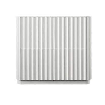 Maru 4-Door Shoe Storage Cabinet, Washed White