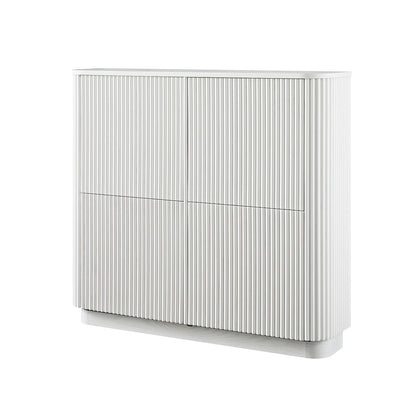 Maru 4-Door Shoe Storage Cabinet, Washed White