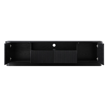 Maru 200cm Wide TV Unit with Drawers, Black