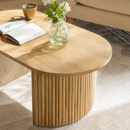 Maru Oval Coffee Table, Oak