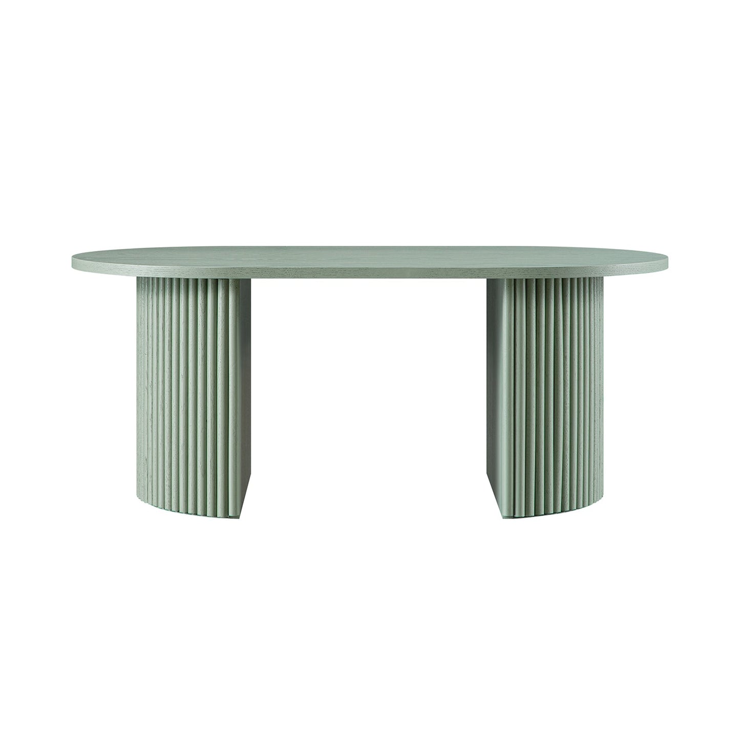 Maru Oval Coffee Table, Sage Green