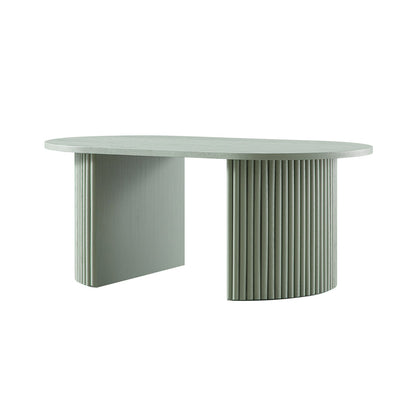 Maru Oval Coffee Table, Sage Green