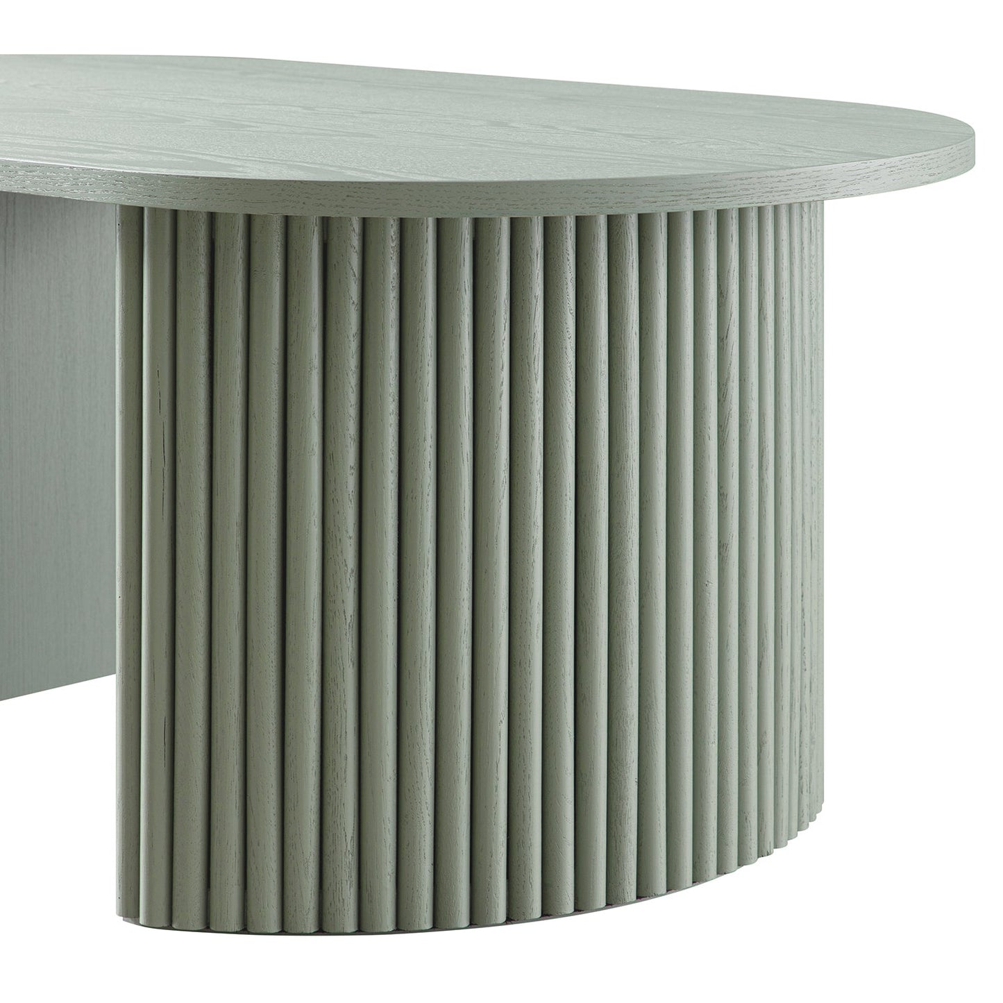 Maru Oval Coffee Table, Sage Green