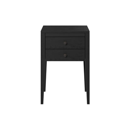 Radford 2 Drawer Bedside Table - Black