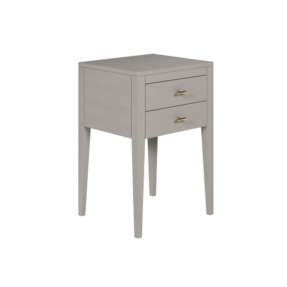Radford 2 Drawer Bedside Table - Grey