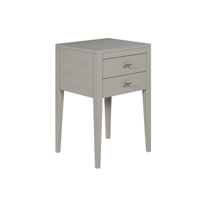 Radford 2 Drawer Bedside Table - Grey
