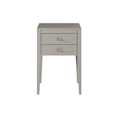 Radford 2 Drawer Bedside Table - Grey