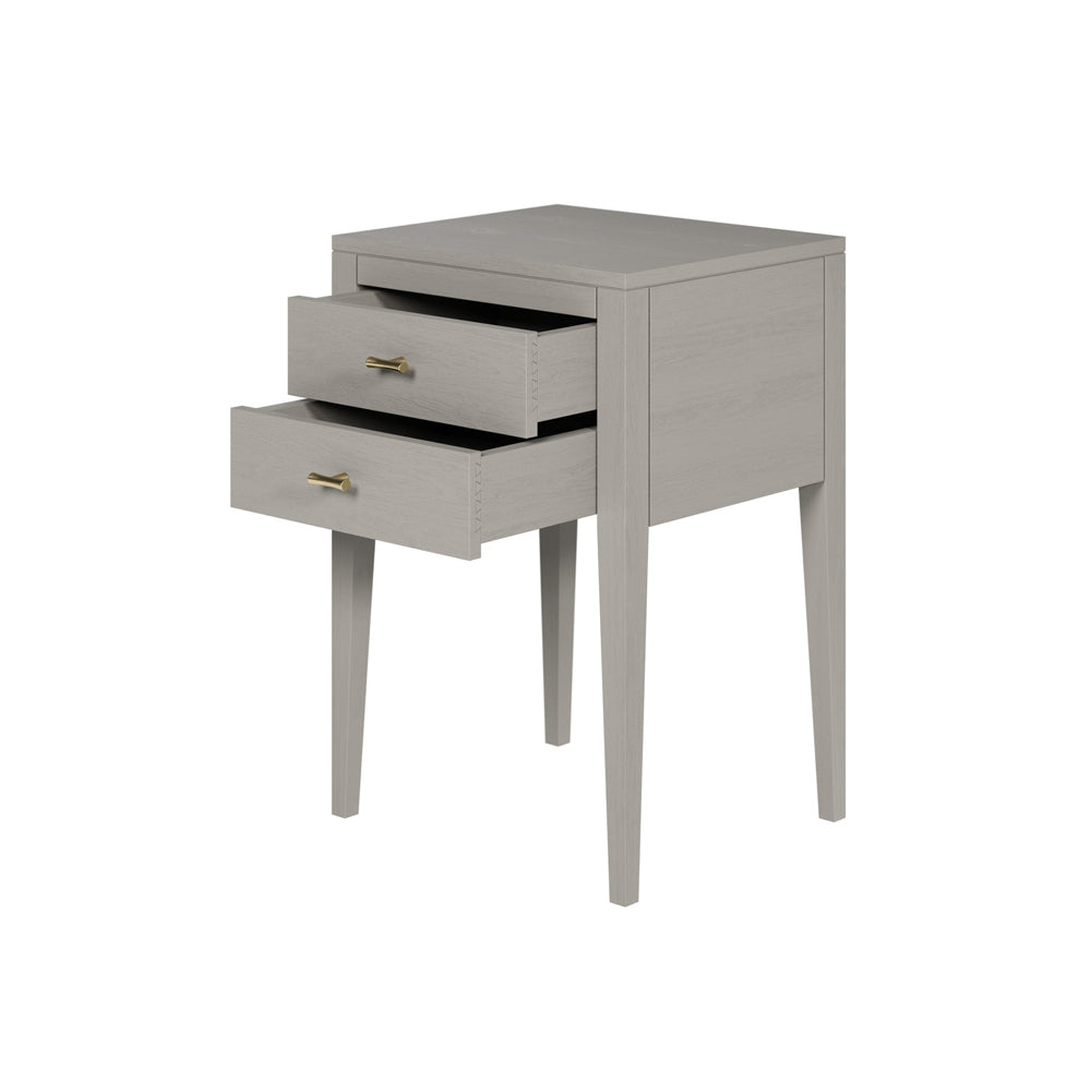 Radford 2 Drawer Bedside Table - Grey