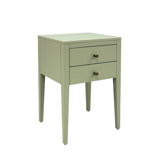 Radford 2 Drawer Bedside Table - Green
