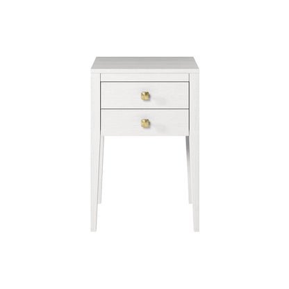 Radford 2 Drawer Bedside Table - White