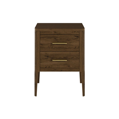 Abberley 2 Drawer Bedside Table - Brown