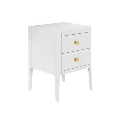Abberley 2 Drawer Bedside Table - White