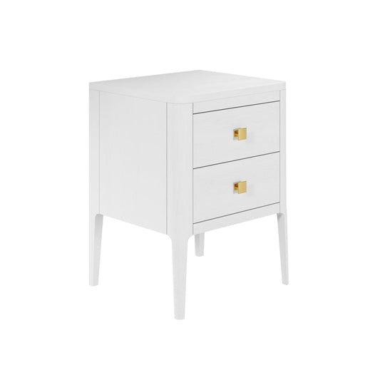 Abberley 2 Drawer Bedside Table - White