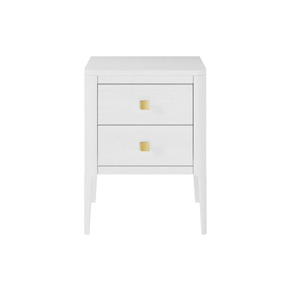 Abberley 2 Drawer Bedside Table - White