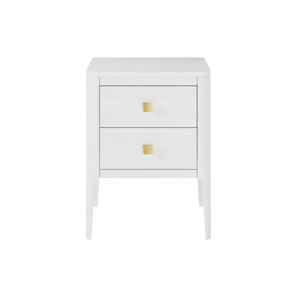 Abberley 2 Drawer Bedside Table - White