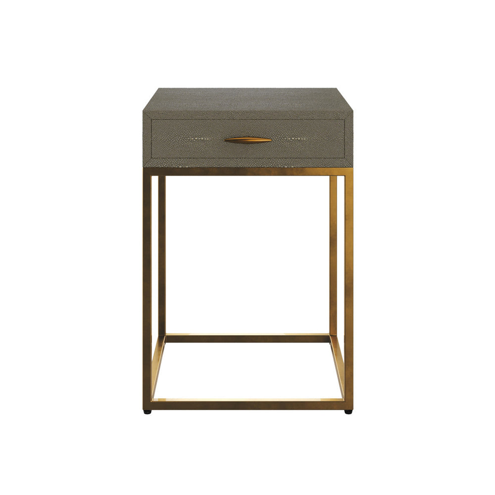 Hampton Bedside - Grey Shagreen