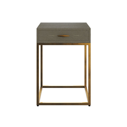 Hampton Bedside - Grey Shagreen