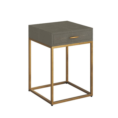Hampton Bedside - Grey Shagreen