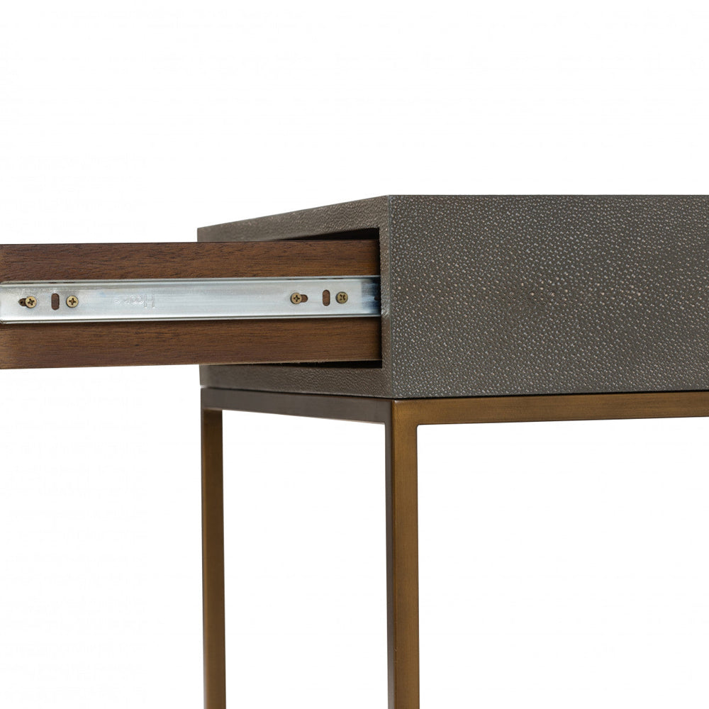 Hampton Bedside - Grey Shagreen