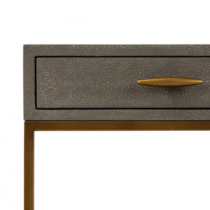 Hampton Bedside - Grey Shagreen