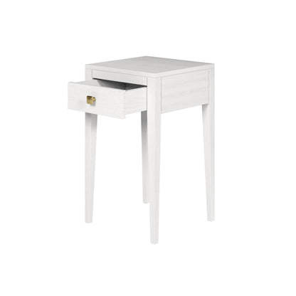 Radford 1 Drawer Bedside Table - White