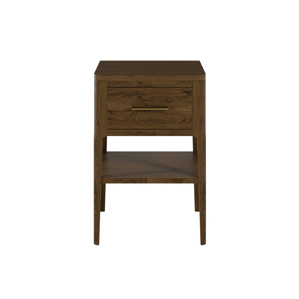 Abberley 1 Drawer Bedside Table - Brown