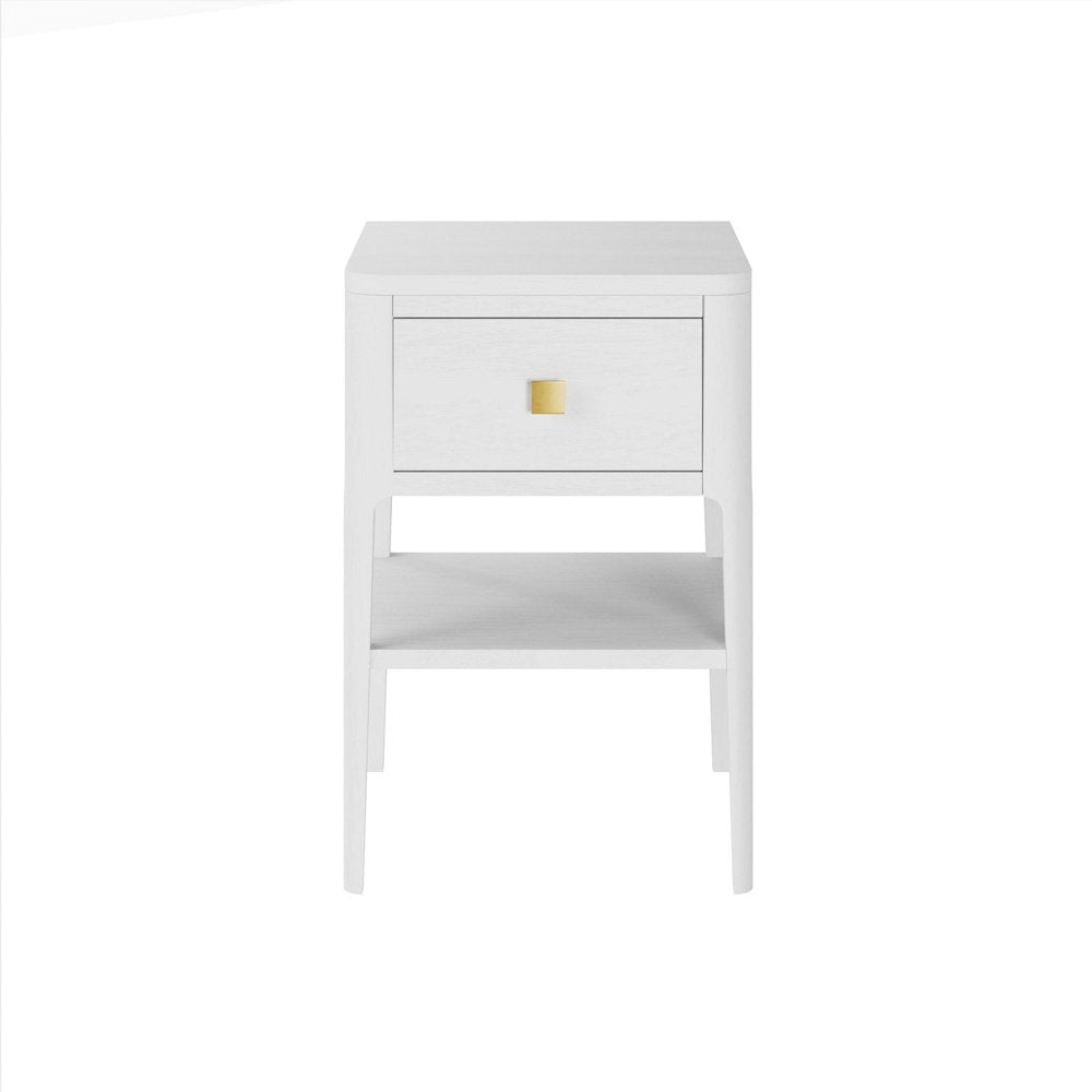 Abberley 1 Drawer Bedside Table - White