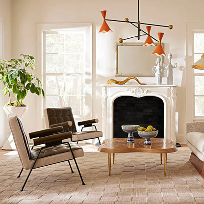 Ripple Articulating Chandelier - Orange & Black