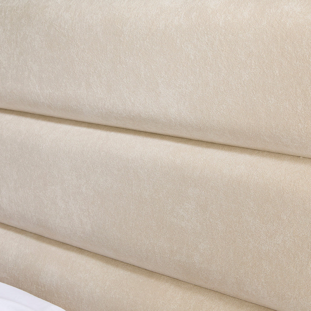 Bethany Luxury Panelled Upholstered Bed - Cream