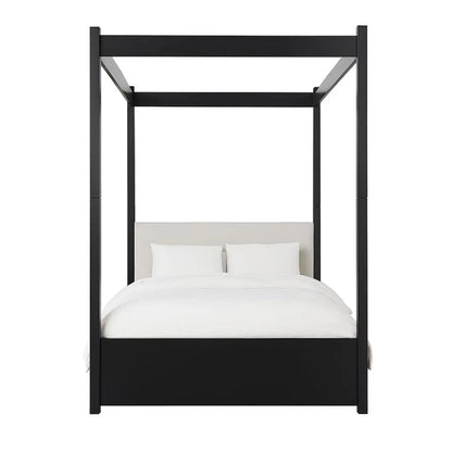 Blair Luxury Wooden Four Poster Bed -  Black