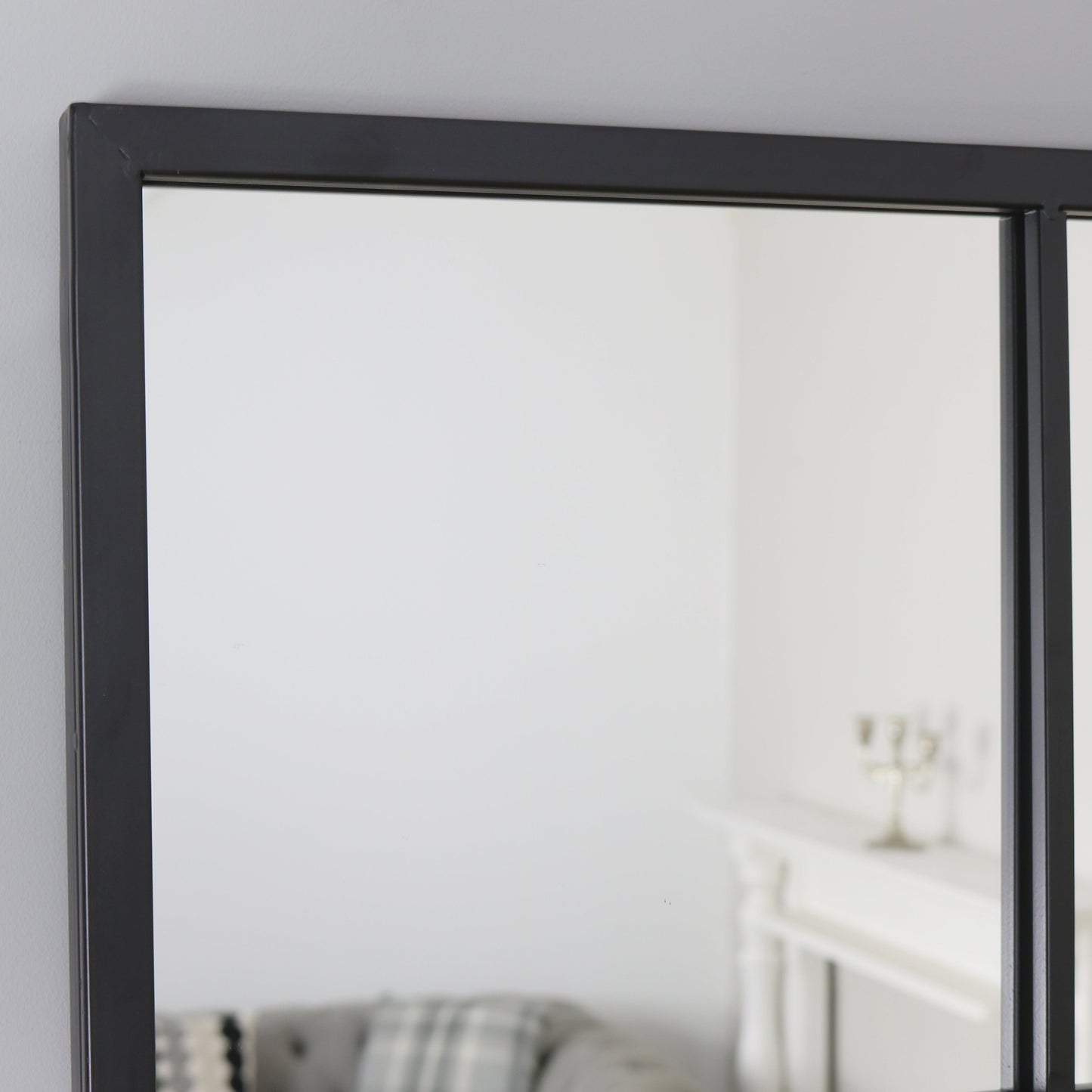 Brooklyn - Large Black Metal Wall Mirror 120cm x 80cm