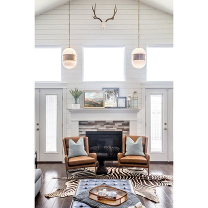 Broomley 2 Light Pendant Light - Vintage Brass