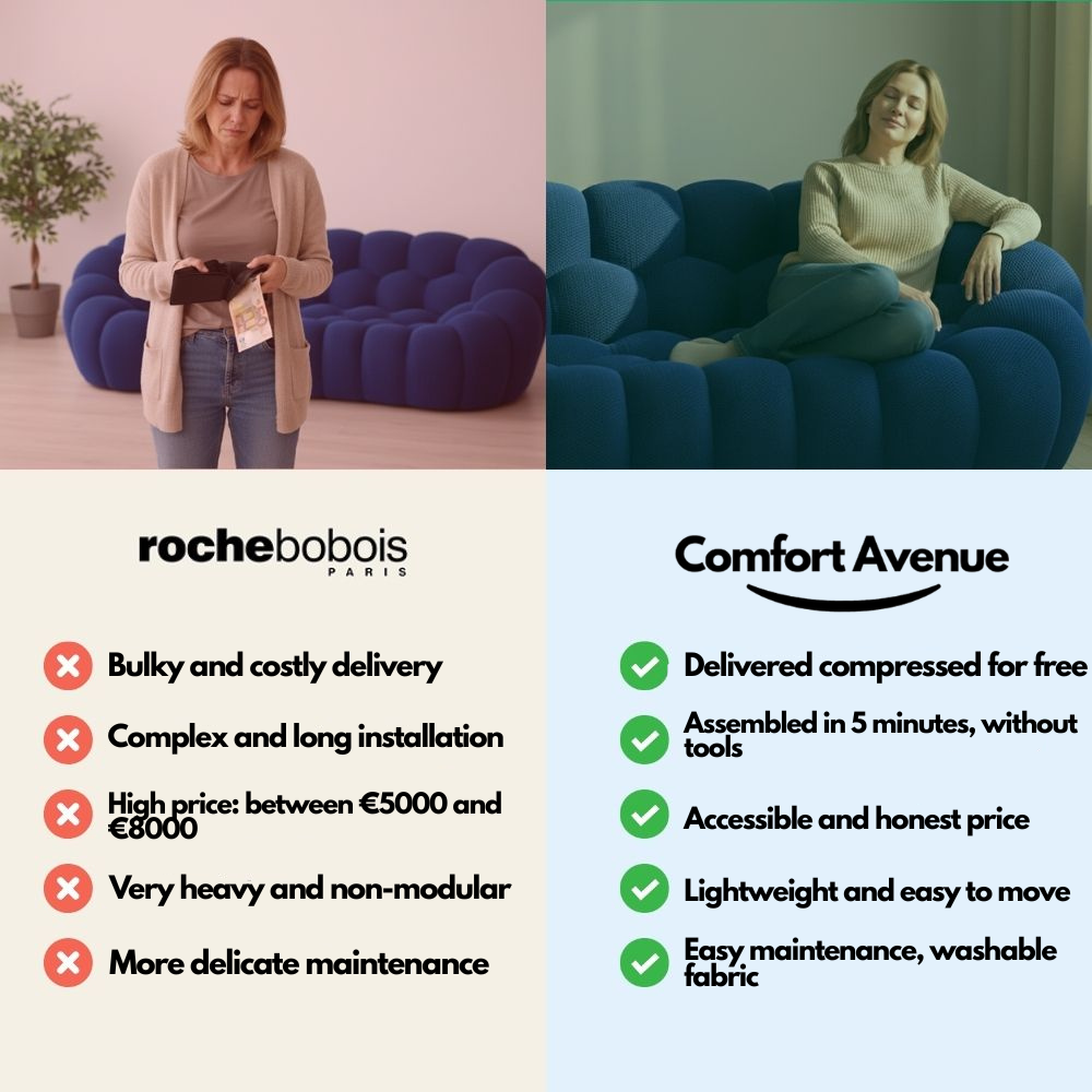 Lumo Classic 2-Seat Marine Bubble Sofa: Compressed Design