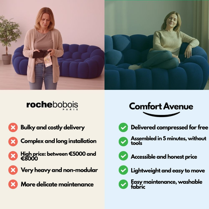 Lumo Classic 2-Seat Marine Bubble Sofa: Compressed Design