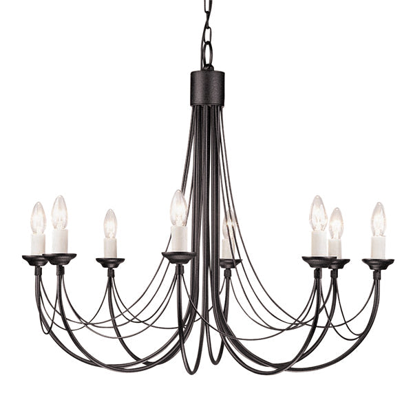 Carisbrooke 8 Light Chandelier - Black