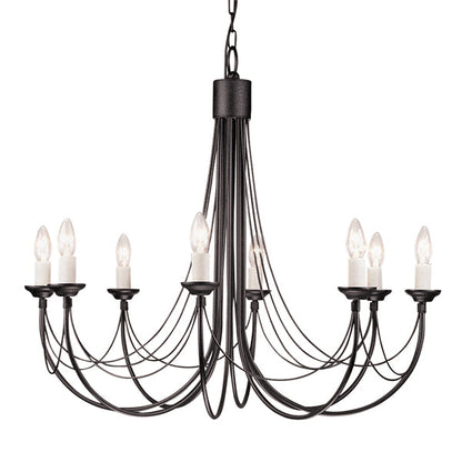 Carisbrooke 8 Light Chandelier - Black