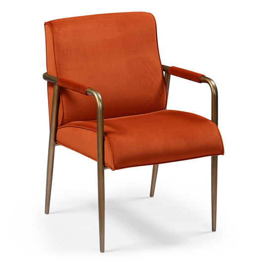 Campden Club Chair - Rust Orange