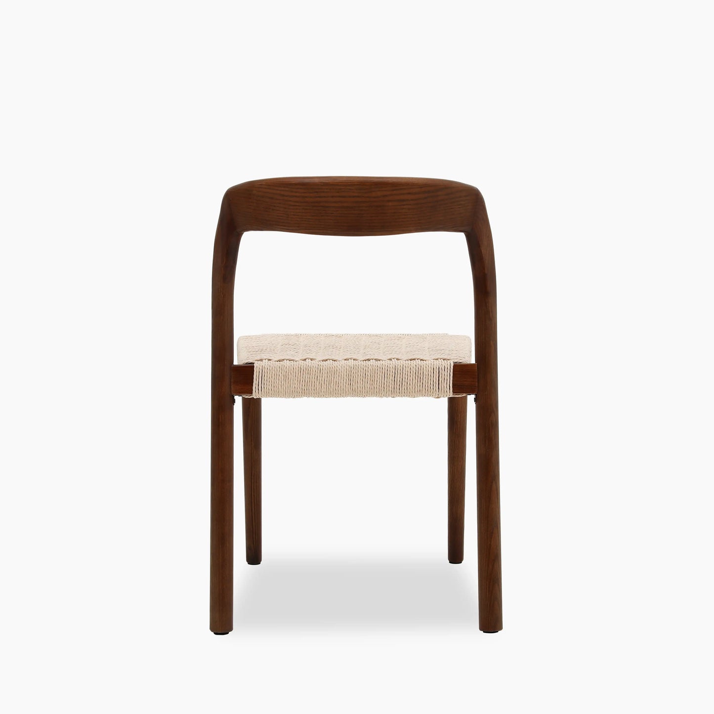 Madeleine Stackable Wooden Dining Chair | Natural Weave & Walnut