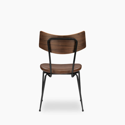 Phoenix Stackable Dining Chair | Vintage Tan Faux Leather & Black