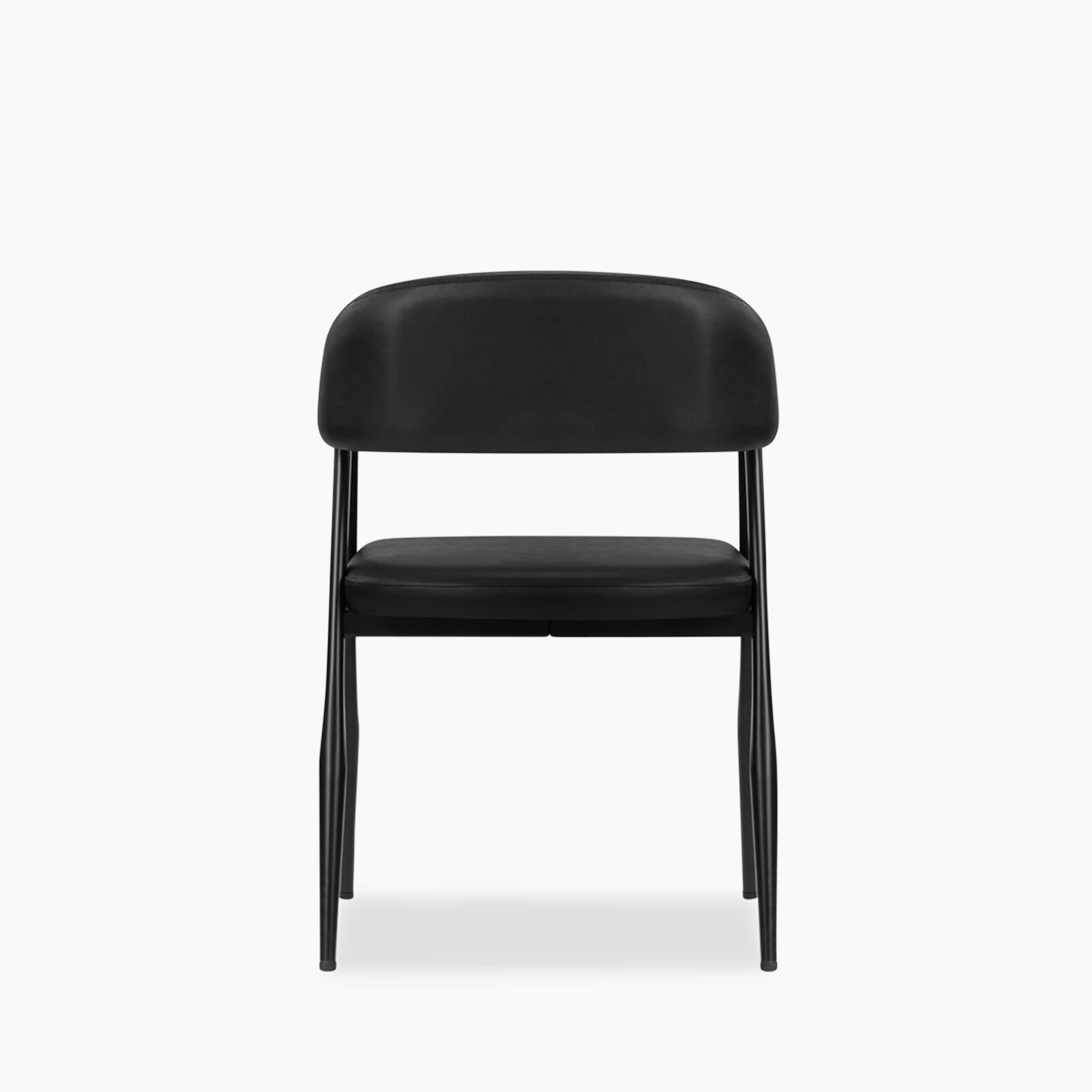 Presley Carver Dining Chair | Vintage Black Faux Leather & Black