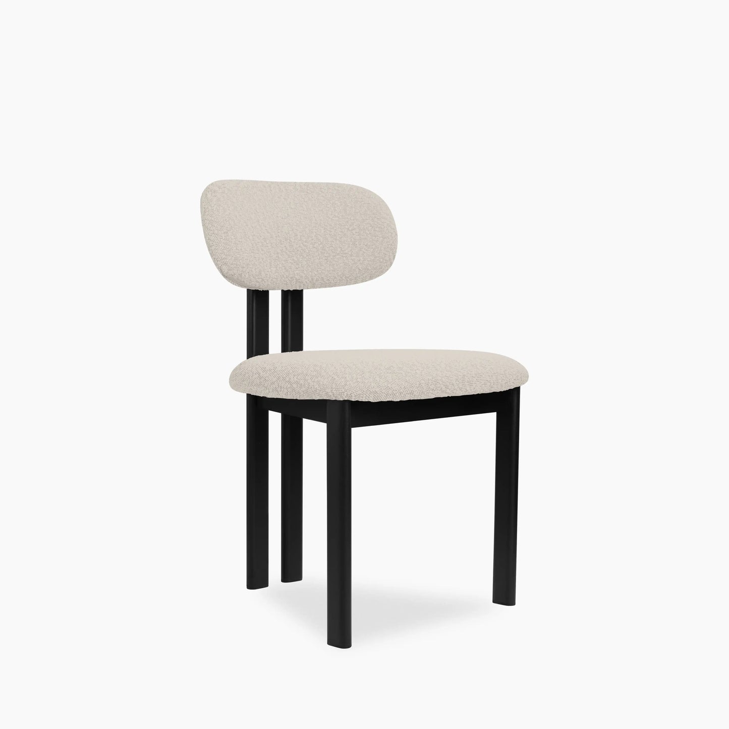 Arbor Dining Chair | Speckled Stone Sustainable Boucle & Black
