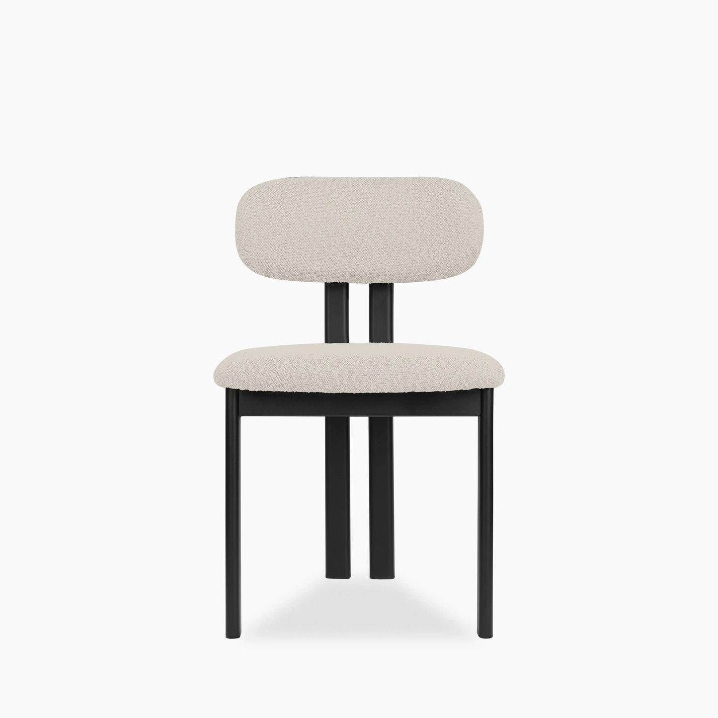 Arbor Dining Chair | Speckled Stone Sustainable Boucle & Black