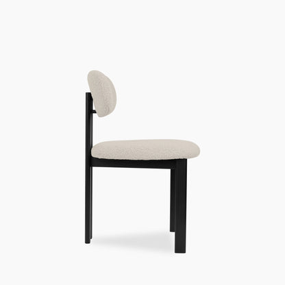 Arbor Dining Chair | Speckled Stone Sustainable Boucle & Black