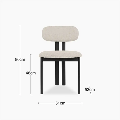 Arbor Dining Chair | Speckled Stone Sustainable Boucle & Black